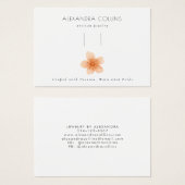 Orange Sakura Blossom Hairclip Barrette Display (正面&裏面)