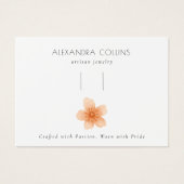 Orange Sakura Blossom Hairclip Barrette Display  (正面)