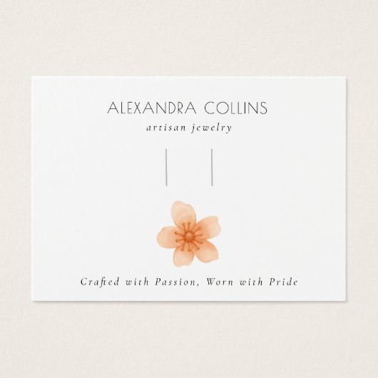 Orange Sakura Blossom Hairclip Barrette Display (正面)