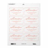 Orange Script Family Return Address ラベル (フルシート)