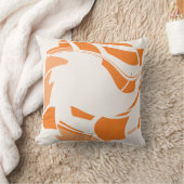 Orange Shades Wreath on White MCM Look Art Design クッション (ブランケット)