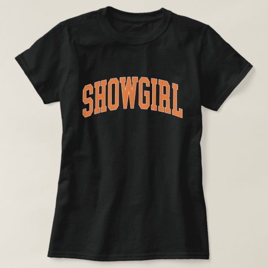 Orange Showgirl Varsity Style Shirt Tシャツ (デザイン正面)