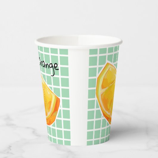 Orange, sinaasappel  紙コップ (左)