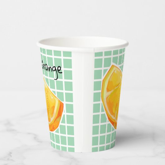 Orange, sinaasappel  紙コップ (右)