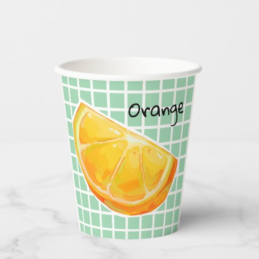 Orange, sinaasappel  紙コップ (正面)