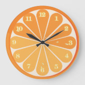 Orange Slice Kitchen Wall Clock | Kitchen Decor ラージ壁時計 (正面)