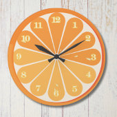 Orange Slice Kitchen Wall Clock | Kitchen Decor ラージ壁時計