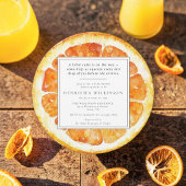 Orange Slice Watercolor Baby Shower Invitation 招待状