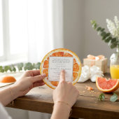 Orange Slice Watercolor Baby Shower Invitation 招待状