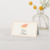 Orange Slices Mimosa Bar Garnish Table Cards プレイスカード (正面)
