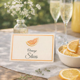 Orange Slices Mimosa Bar Garnish Table Cards プレイスカード