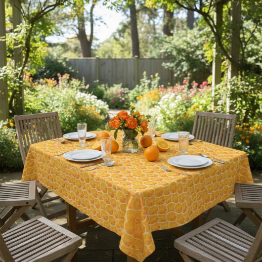 Orange Slices Tablecloth Citrus Summer Party Table テーブルクロス