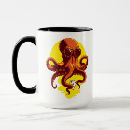 Orange Smart Octopus マグカップ