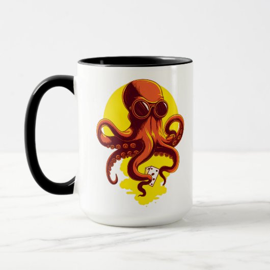 Orange Smart Octopus マグカップ (左)