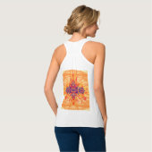 ORANGE SMOKE – フラクタルアート – Tシャツ (裏面フル)