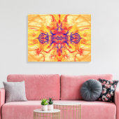 ORANGE SMOKE - Fractal Art - Canvas Print キャンバスプリント (インサイチュ (リビング))