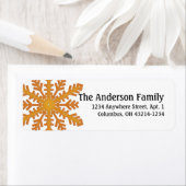 Orange Snowflake ::差出人住所ラベル ラベル (インサイチュ)