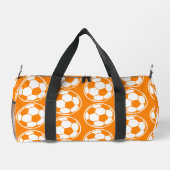 Orange Soccer Ball Pattern Screwball Graphics ダッフルバッグ (裏面)