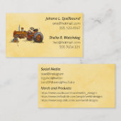 Orange Social introduction calling card-tractor 名刺 (正面/裏面)