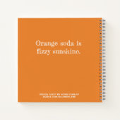 Orange Sodaのカスタマイズ可能なスケッチノートブック ノートブック (裏面)