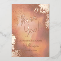 Orange Sparkle Photo Overlay'結婚S Thank You