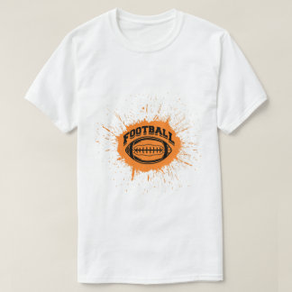 Orange Splash American Football Art Tシャツ