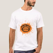 Orange Splash American Football Art Tシャツ (正面)