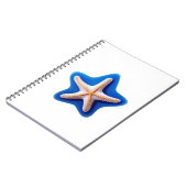 Orange Starfish in Blue ノートブック (左側)