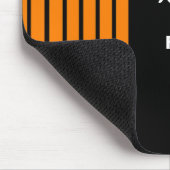 Orange stripe lines black マウスパッド (コーナー)