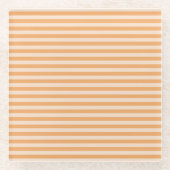 Orange Stripes ガラスコースター (正面)