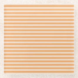 Orange Stripes ガラスコースター