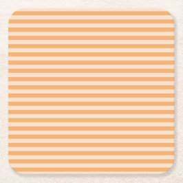 Orange Stripes スクエアペーパーコースター