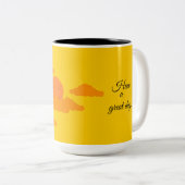 Orange Sun in Golden Sky: ツートーンマグカップ (正面右)