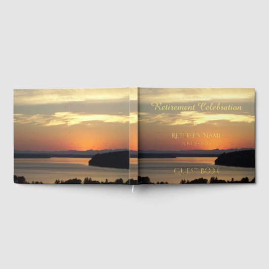 Orange Sunset Retirement Celebration ゲストブック (全面)