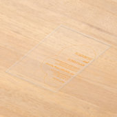 Orange Sunset Wedding アクリル招待状 (レイダウン)