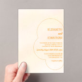 Orange Sunset Wedding アクリル招待状 (インサイチュ (ポータブル))