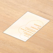 Orange Sunset Wedding アクリル招待状 (レイダウン)