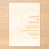 Orange Sunset Wedding アクリル招待状 (正面)