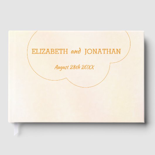 Orange Sunset Wedding ゲストブック (正面)