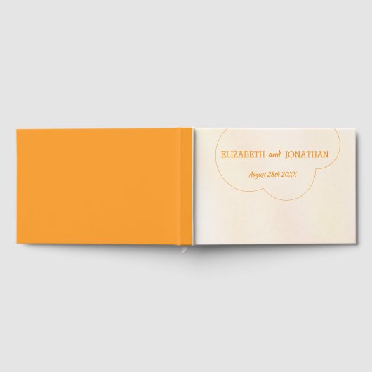 Orange Sunset Wedding ゲストブック (全面)