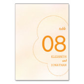 Orange Sunset Wedding テーブルナンバー (正面)