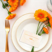 Orange Sunset Wedding プレイスカード