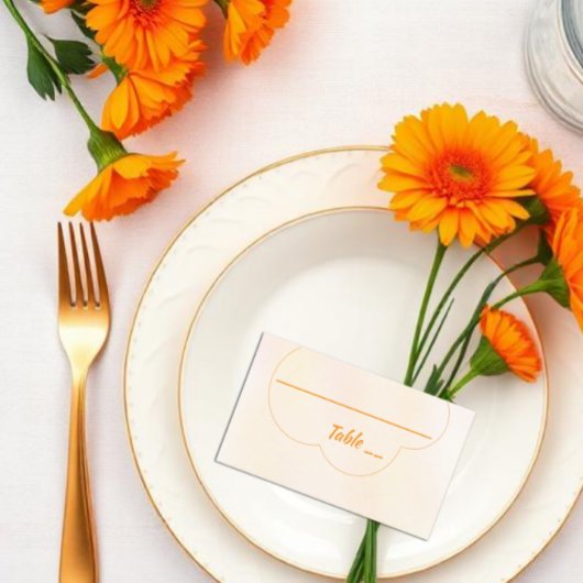 Orange Sunset Wedding プレイスカード