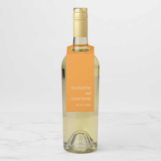 Orange Sunset Wedding ボトルネックタグ (ボトル)