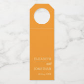 Orange Sunset Wedding ボトルネックタグ (正面)
