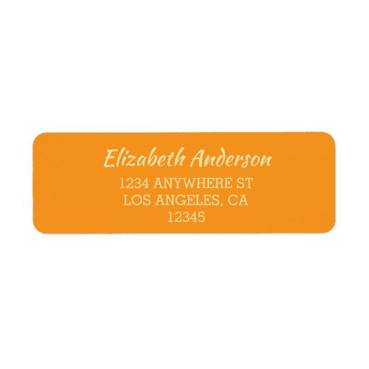 Orange Sunset Wedding ラベル (正面)