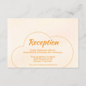 Orange Sunset Wedding Reception エンクロージャーカード (正面)