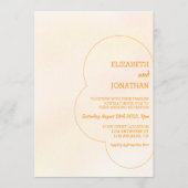 Orange Sunset Wedding Reception 招待状 (正面)