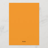 Orange Sunset Wedding Reception 招待状 (裏面)