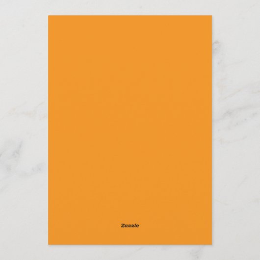 Orange Sunset Wedding Reception 招待状 (裏面)